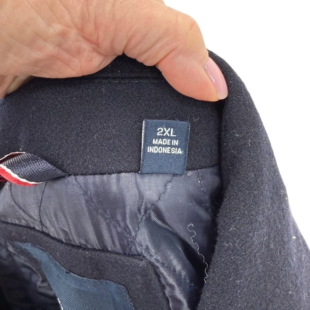 Tommy Hilfiger Wool Blend Pea Coat 2XL Blue - Picture 8 of 16